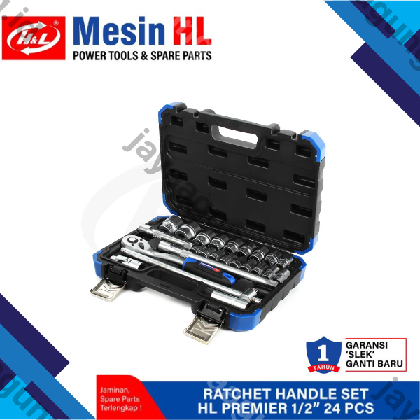 Gambar RATCHET HANDLE SET H&L 1/2" 24PCS HL72T24 ke-2