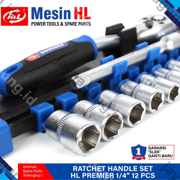 Gambar RATCHET HANDLE SET H&L 1/4" 12PCS HL72T12C ke-3