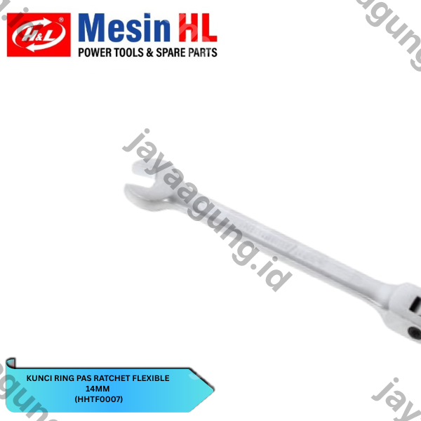 Gambar KUNCI RING PAS RATCHET FLEX H&L 14MM (HHTF0007) ke-4