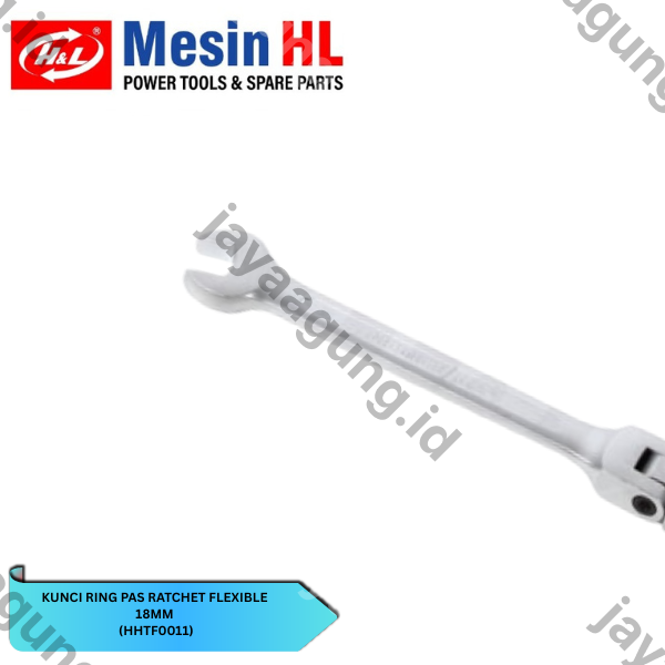 Gambar KUNCI RING PAS RATCHET FLEX H&L 18MM (HHTF0011) ke-4