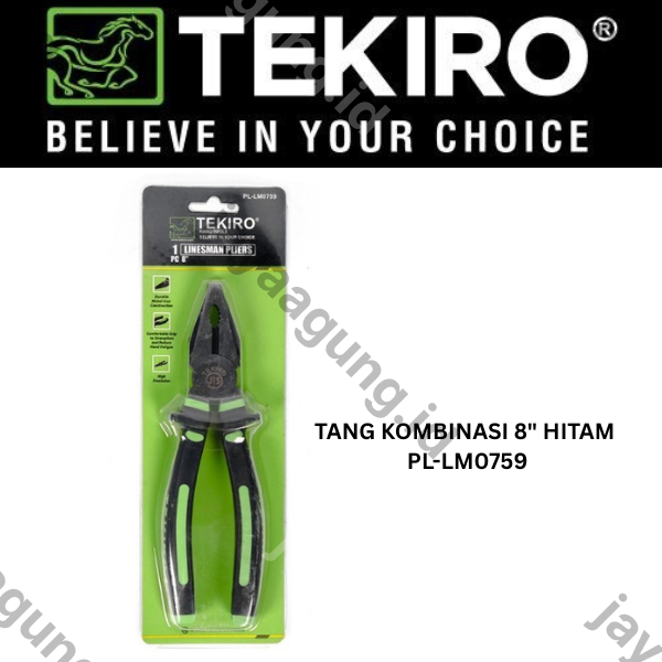 Gambar TANG KOMBINASI TEKIRO 8" HITAM PL-LM0759 ke-2