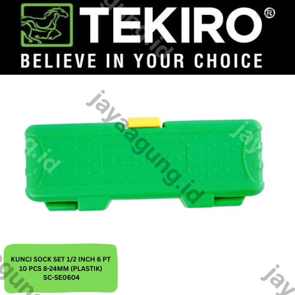 Gambar SOCK SET 1/2" TEKIRO 6PT 10PCS 8-24MM (PLASTIK) SC-SE0604 ke-4