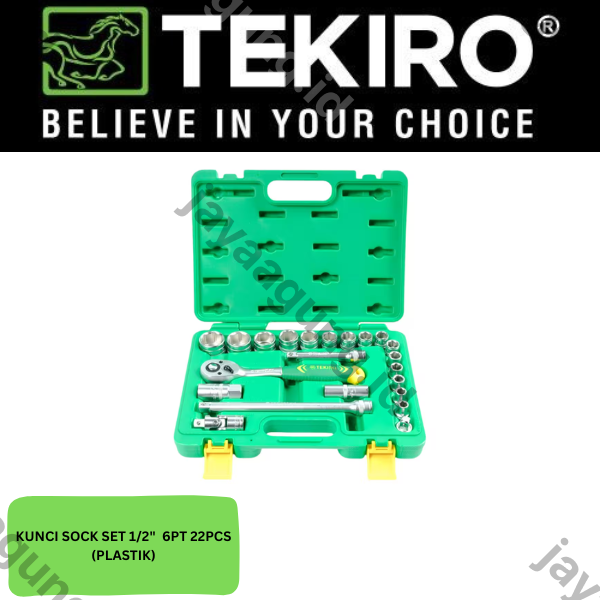 Gambar SOCK SET 1/2" TEKIRO 6PT 22PCS (PLASTIK) ke-3