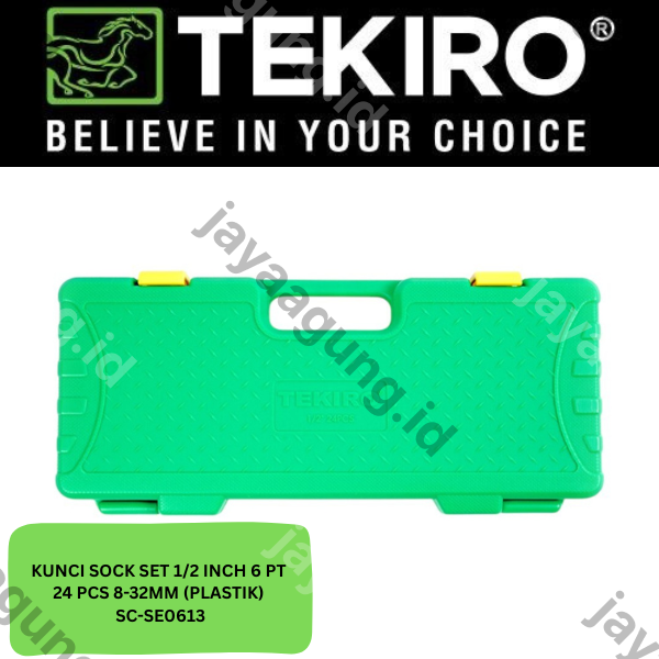 Gambar SOCK SET 1/2" TEKIRO 6PT 24PCS 8-32MM (PLASTIK) SC-SE0613 ke-4