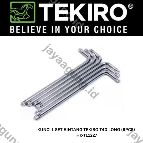 KUNCI L SET BINTANG TEKIRO T40 LONG (6PCS) HK-TL1227