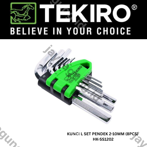 Gambar KUNCI L SET PENDEK TEKIRO 2-10MM (8PCS) HK-SS1202 ke-2