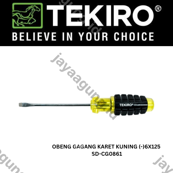 OBENG GAGANG KARET KUNING TEKIRO(-)6X125 SD-CG0861
