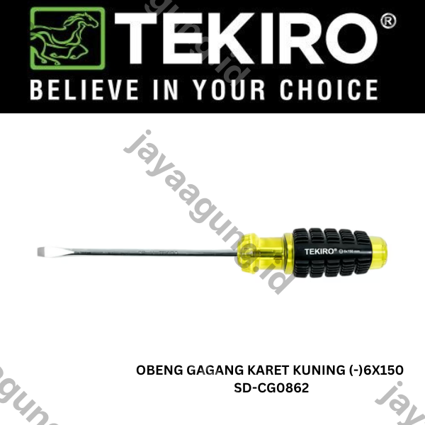 OBENG GAGANG KARET KUNING TEKIRO(-)6X150 SD-CG0862