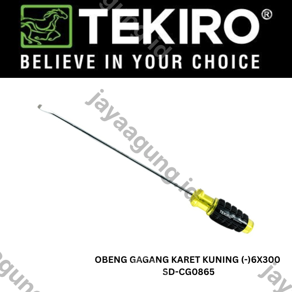 Gambar OBENG GAGANG KARET KUNING TEKIRO(-)6X300 SD-CG0865 ke-2