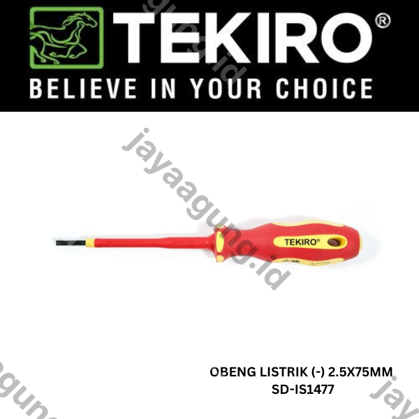 OBENG LISTRIK TEKIRO (-) 2.5X75MM SD-IS1477