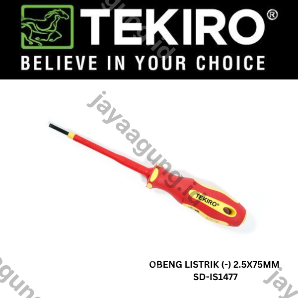 Gambar OBENG LISTRIK TEKIRO (-) 2.5X75MM SD-IS1477 ke-2