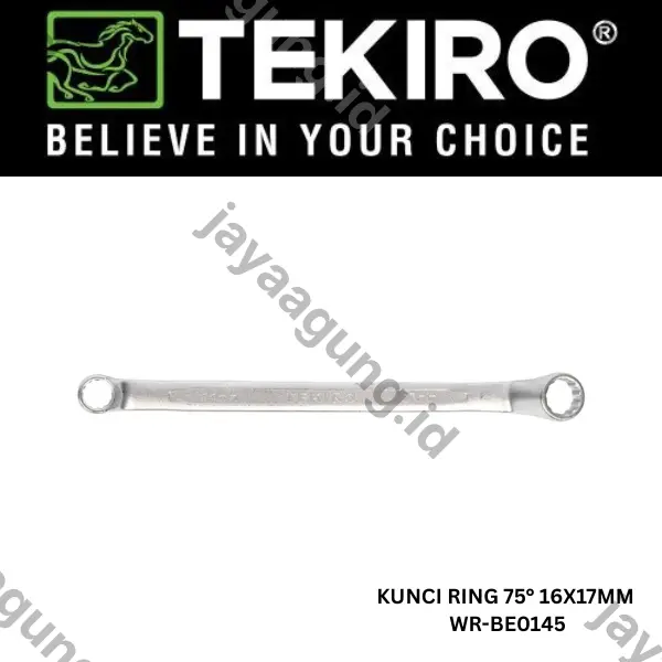 Gambar KUNCI RING 75° TEKIRO 16X17MM WR-BE0145 ke-2