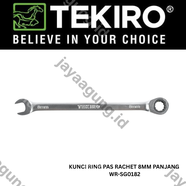 Gambar KUNCI RING PAS RACHET TEKIRO 8MM PANJANG WR-SG0182 ke-2