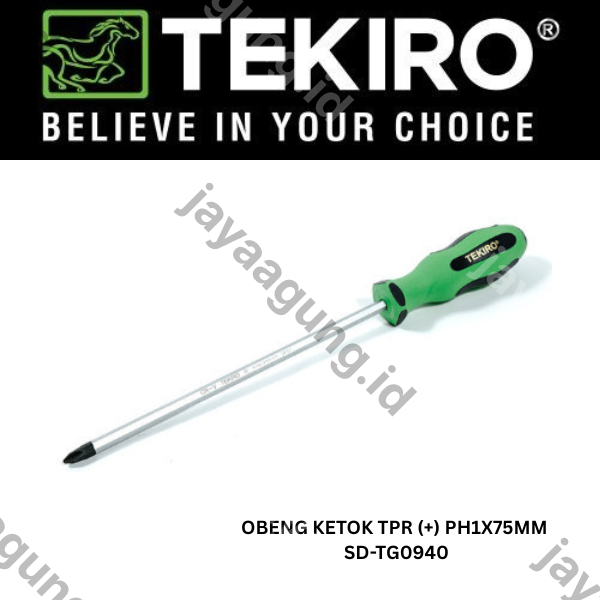 OBENG KETOK TPR TEKIRO (+) PH1X75MM SD-TG0940