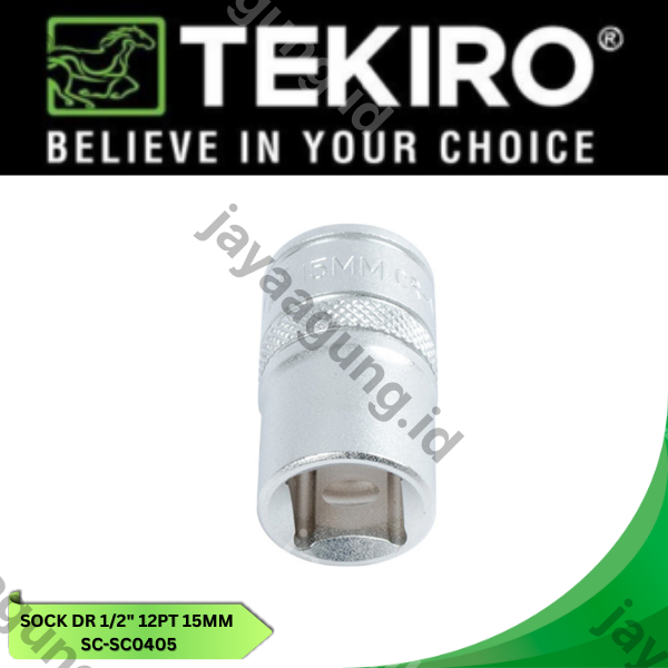 Gambar SOCK DR 1/2" TEKIRO 12PT 15MM SC-SC0405 ke-3