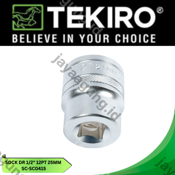 Gambar SOCK DR 1/2" TEKIRO 12PT 25MM SC-SC0415 ke-2