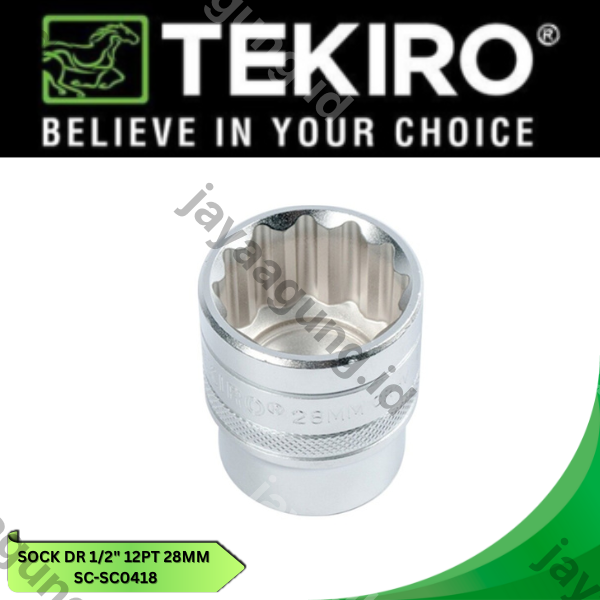 Gambar SOCK DR 1/2" TEKIRO 12PT 28MM SC-SC0418 ke-4