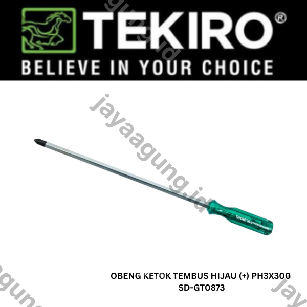 Gambar OBENG KETOK TEMBUS HIJAU TEKIRO (+) PH3X300 SD-GT0873 ke-3