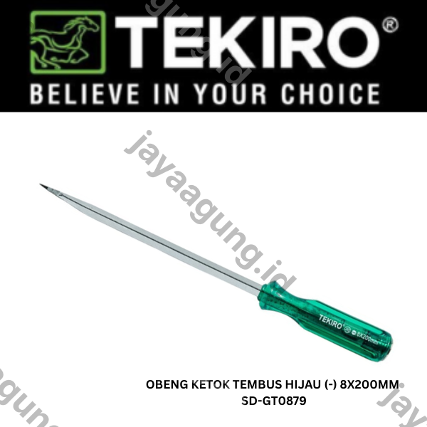 OBENG KETOK TEMBUS HIJAU TEKIRO (-) 8X200MM SD-GT0879