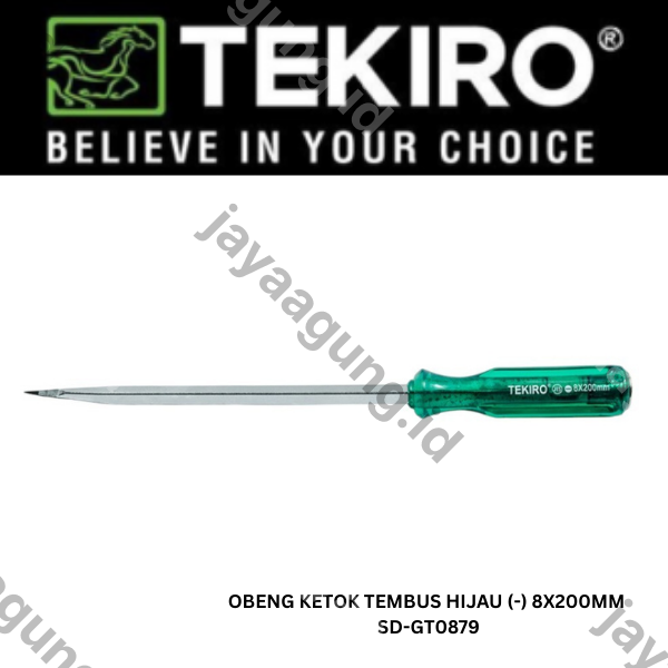 Gambar OBENG KETOK TEMBUS HIJAU TEKIRO (-) 8X200MM SD-GT0879 ke-3