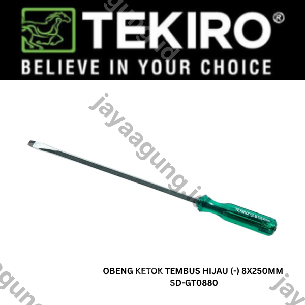OBENG KETOK TEMBUS HIJAU TEKIRO (-) 8X250MM SD-GT0880
