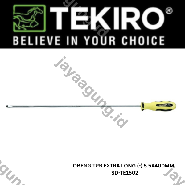 OBENG TPR EXTRA LONG TEKIRO 5.5X400MM (-) SD-TE1502