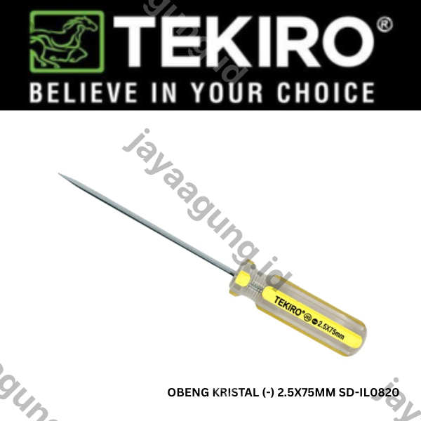 Gambar OBENG KRISTAL TEKIRO (-) 2.5X75MM SD-IL0820 ke-2
