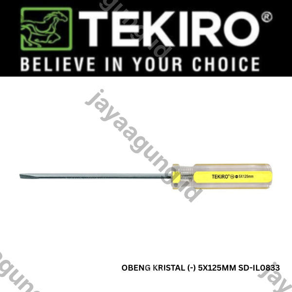 Gambar OBENG KRISTAL TEKIRO (-) 5X125MM SD-IL0833 ke-3