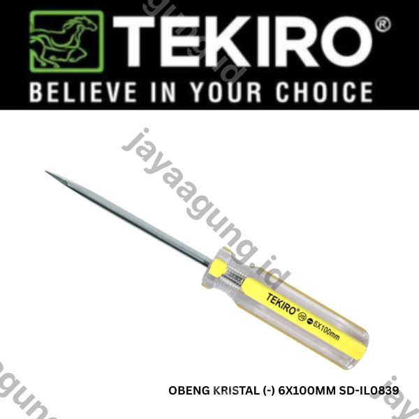 Gambar OBENG KRISTAL TEKIRO (-) 6X100MM SD-IL0839 ke-2