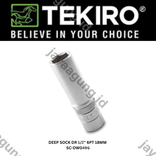 DEEP SOCK TEKIRO DR 1/2" 6PT 18MM SC-DW0496