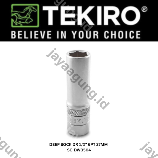 DEEP SOCK TEKIRO DR 1/2" 6PT 27MM SC-DW0504
