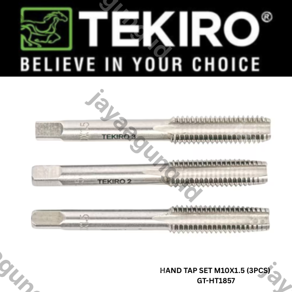 Gambar HAND TAP SET TEKIRO M10X1.5 (3PCS) GT-HT1857 ke-3