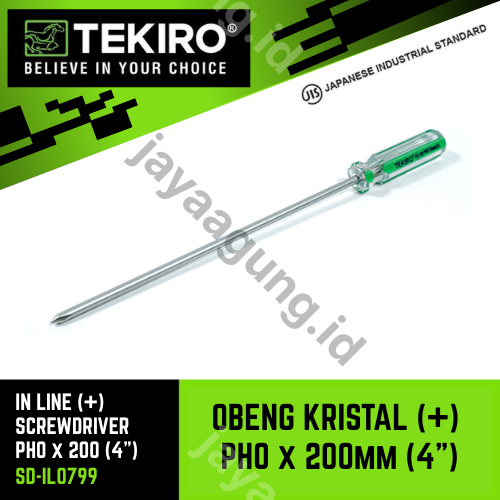 OBENG KRISTAL TEKIRO (+) PH0X200MM (4") SD-IL0799
