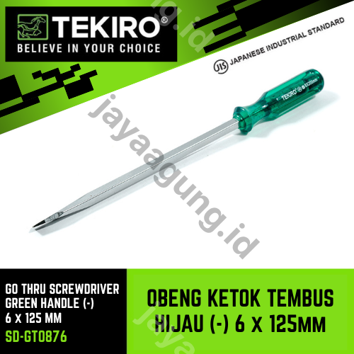 OBENG KETOK TEMBUS HIJAU TEKIRO (-) 6X125MM SD-GT0876