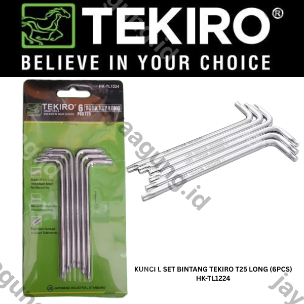 KUNCI L SET BINTANG TEKIRO T25 LONG (6PCS) HK-TL1224