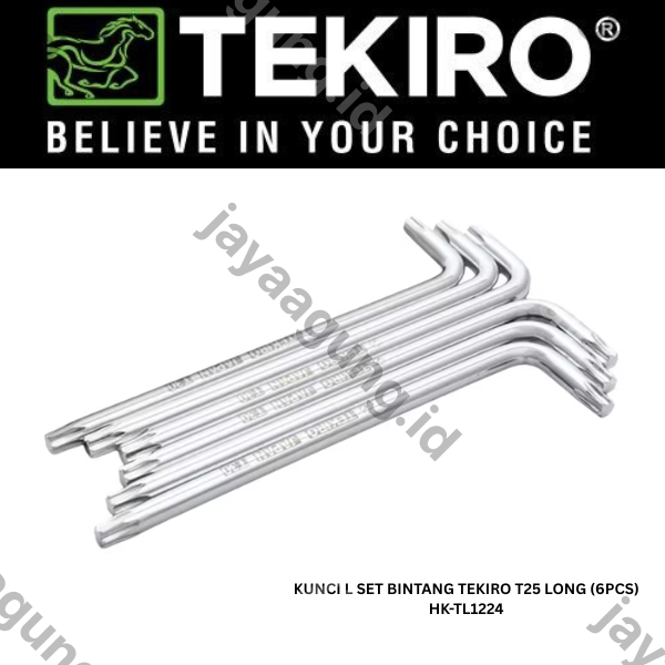 Gambar KUNCI L SET BINTANG TEKIRO T25 LONG (6PCS) HK-TL1224 ke-2