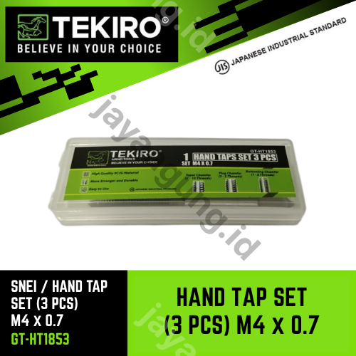 HAND TAP SET TEKIRO M4X0.7 (3PCS) GT-HT1853