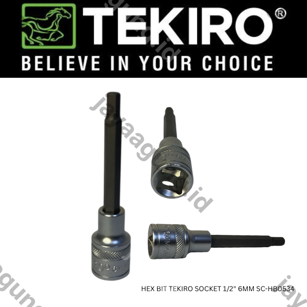 HEX BIT TEKIRO SOCKET 1/2" 6MM SC-HB0534