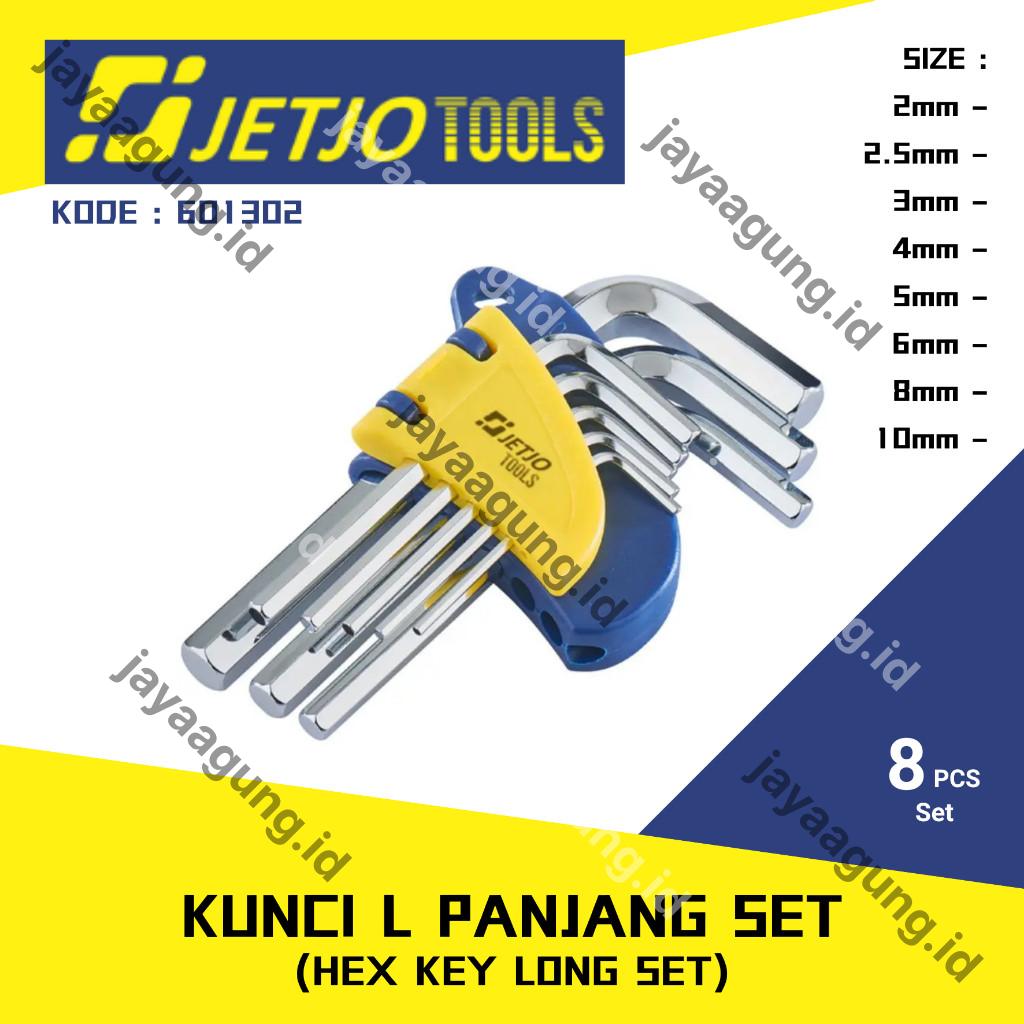 KUNCI L SET PENDEK JETJO 2-10MM (8PCS) 601302